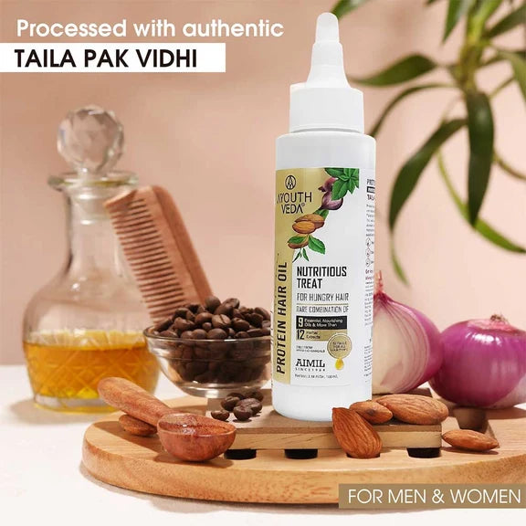 Ayouthveda Protein Hair Oil With Bhringraj and Coffee Beans - 100 ml