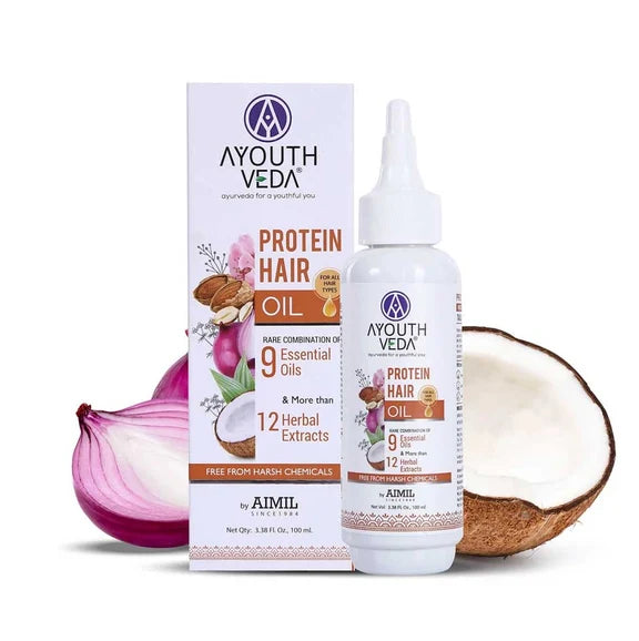 Ayouthveda Protein Hair Oil With Bhringraj and Coffee Beans - 100 ml