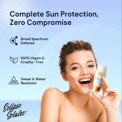 Eclipse Solaire Aqua Fusion Sunscreen - 5X Protection With SPF 50 PA+++ - 60 ml