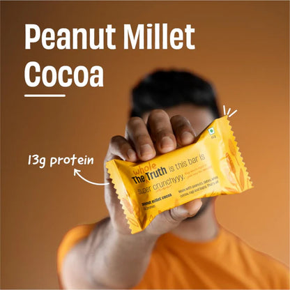 The Whole Truth Protein Bar - Peanut Millet Cocoa - 55 gm