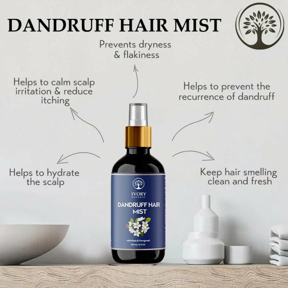 Ivory Natural Dandruff Hair Mist For Flake-Free Confidence And Silky Smooth Hair - 200 ml