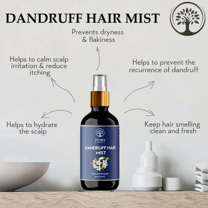 Ivory Natural Dandruff Hair Mist For Flake-Free Confidence And Silky Smooth Hair - 200 ml