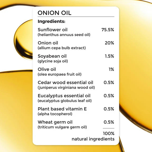 Brillare Onion Hair Oil with the Goodness Of Cedar Wood & Sunflower Oil - 100 ml
