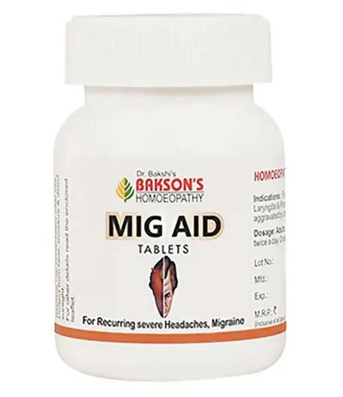 Bakson's Homeopathy Mig Aid Tablets