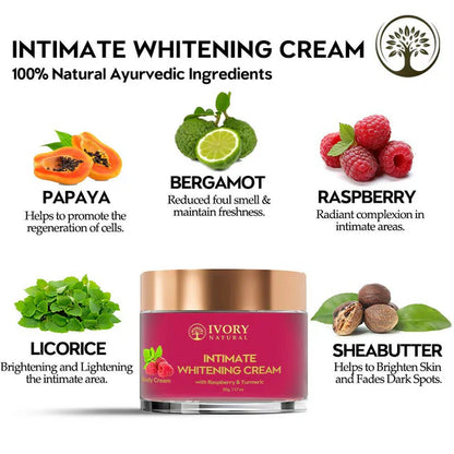 Ivory Natural Intimate Whitening Cream For Lighten Dark Areas, Inner Thigh - 50 gm