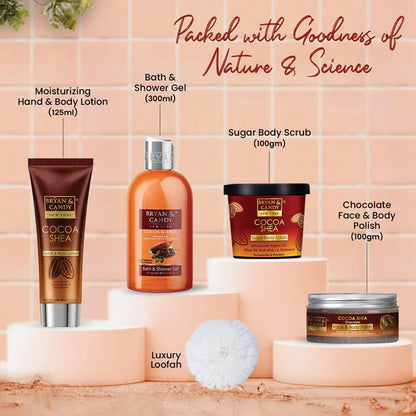 Bryan & Candy Cocoa Shea Bath Tub Collection Gift Set Kit - combo