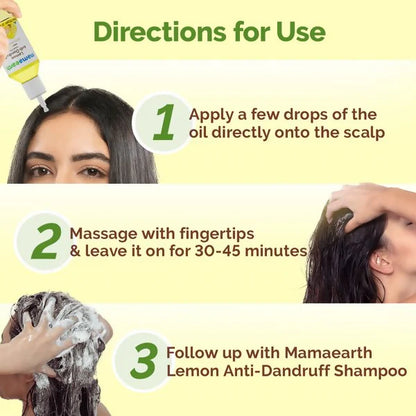 Mamaearth Lemon Anti-Dandruff Hair Oil with Lemon & Ginger for Dandruff
