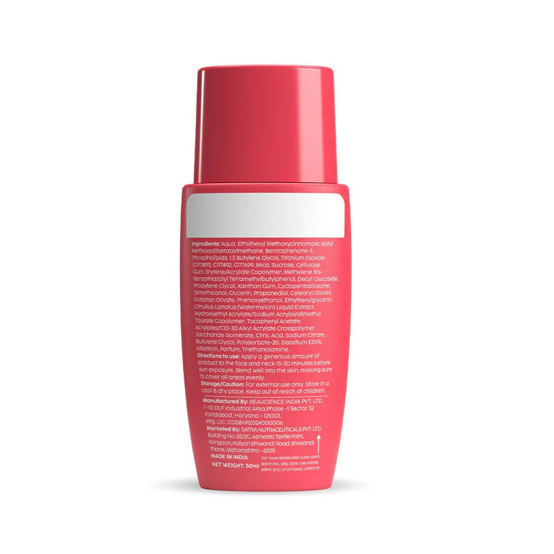 PLIX The Plant Fix Watermelon Tint Twist Color-Adapting Sunscreen For Light Coverage & Instant Glow - 50 ml - Golden Glow (Light)