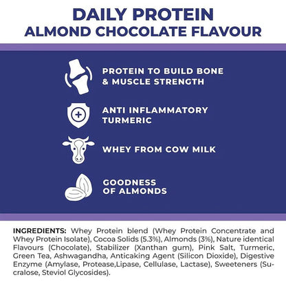 Foodstrong Daily Protein - Almond Chocolate Flavor - 16 sachets
