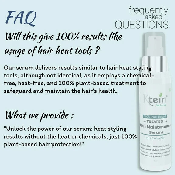Ktein 100% Plant Based Treated Hair Maintenance Serum - 30 ml