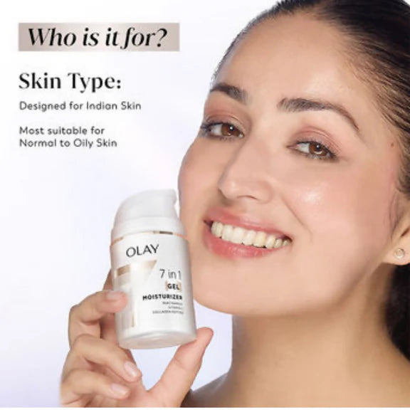 Olay 7in1 Gel Moisturizer with Niacinamide, Vitamin C, Collagen Peptide - 50 gm