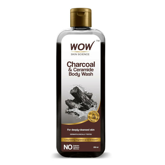 WOW Skin Science Charcoal & Ceramide Body Wash For Clears Skin Impurities, Removes Dirt & Dead Skin