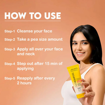 Jovees Herbal Sun Aqua Gel SPF 50 PA+++ Lightweight Texture - 30 gm
