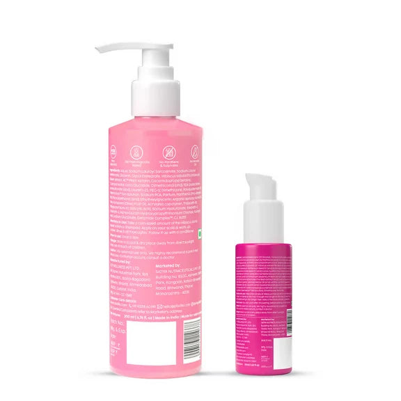 PLIX The Plant Fix Hibiscus Frizz Control Hair Serum + Bond Repair Advanced Shampoo - combo