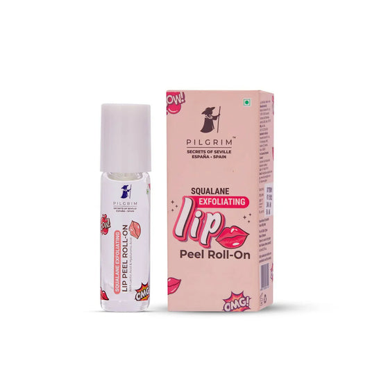 Pilgrim Spanish Lip Peel Roll-on with Lactic Acid & Hyaluronic Acid For Soft & Glossy Lips, Hydrating Dry & Flaky Lips -