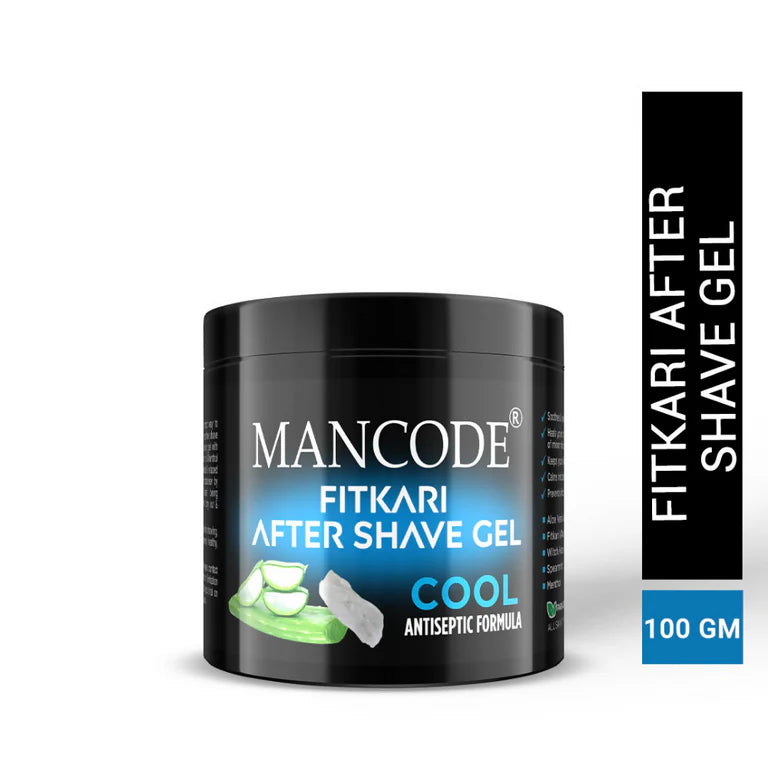 Mancode Fitkari After Shave Gel For Men Cool Antiseptic Formula - 100 gm