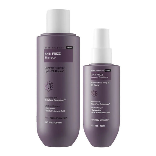 Bare Anatomy Expert Anti Frizz Shampoo & Frizz Control Leave-In Conditioner for Smoother, Healthy & Glossy Hair