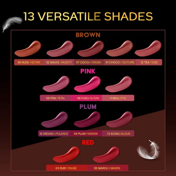 Faces Canada Comfy Matte Wow Liquid Lipstick - Mauve Majesty 02 - 3.8 ml