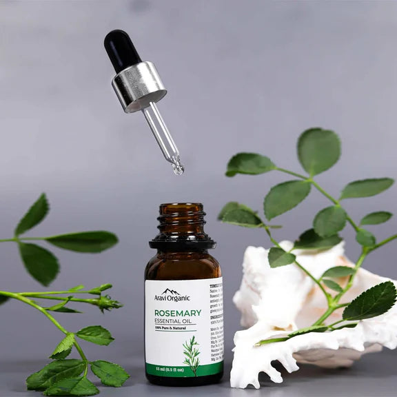 Aravi Organic Rosemary Essential Oil for Hair Growth, Anti Hair Fall - 30 ml
