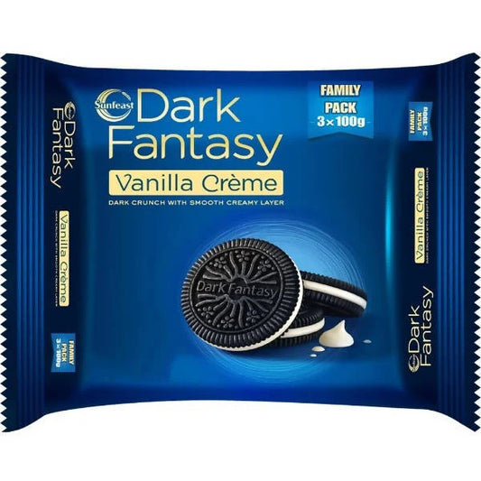 Sunfeast Dark Fantasy Vanilla Creme Biscuits - 300 gm