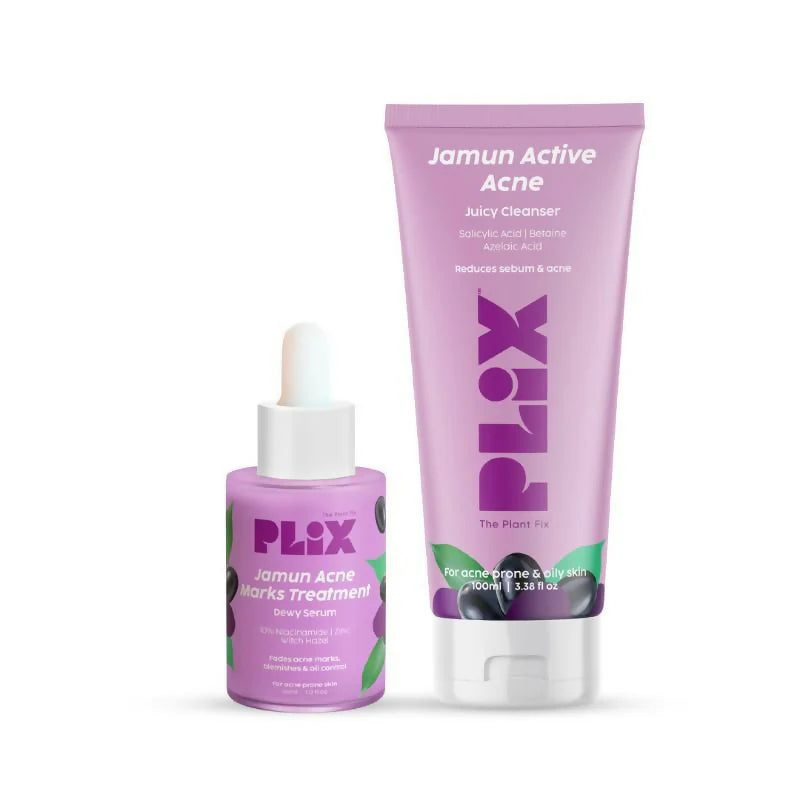 PLIX The Plant Fix Jamun Face Wash & Acne Marks Serum Combo -combo