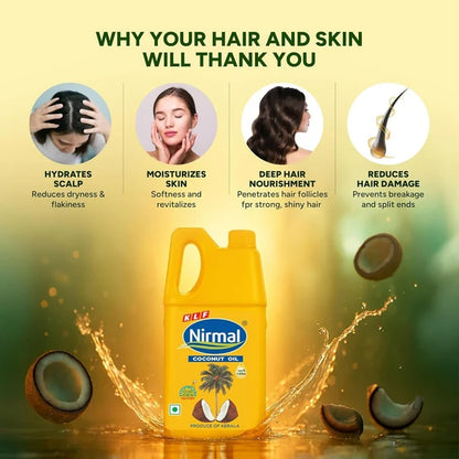 KLF Nirmal 100% Pure Coconut Oil - 1 L