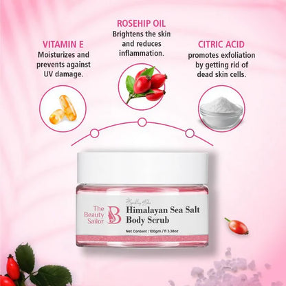 The Beauty Sailor Sparkling Skin Himalayan Sea Salt Body Scrub - 100 gm