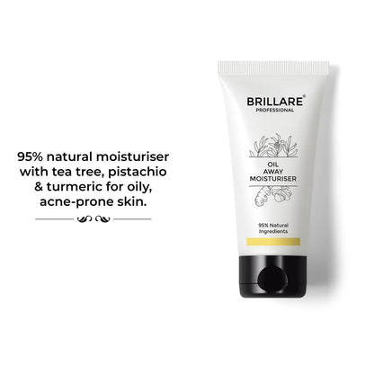 Brillare Oil Away Natural Moisturiser With Tea Tree and Turmeric For Oily - 50 ml