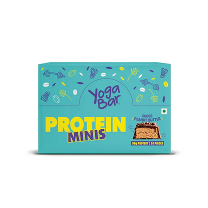 Yoga Bar Protein Minis Choco Peanut Butter, 24 Pieces, Cold Coffee Protein Shake - combo