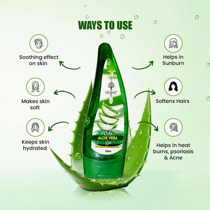 Life Aveda Premium Aloe vera Gel - 130 ml - Pack of 2