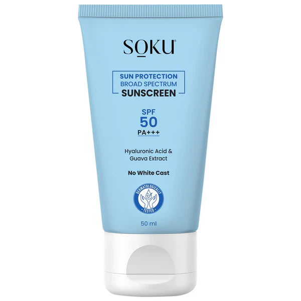 SOKU Sun Protection Broad Spectrum Sunscreen SPF 50 PA+++ - 50 ml