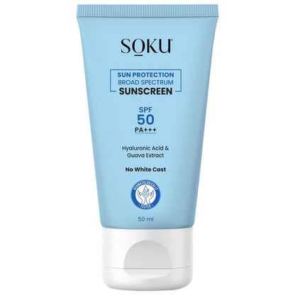 SOKU Sun Protection Broad Spectrum Sunscreen SPF 50 PA+++ - 50 ml