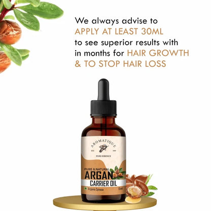 Aromatique Moroccan Argan Oil For Hair Growth & Skin - 15 ml