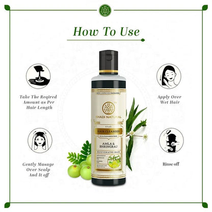 Khadi Natural Amla & Bhringraj Hair Cleanser - 210 ml