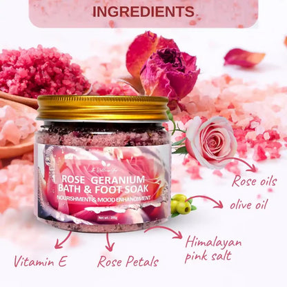 The Wellness Shop Rose Geranium Bath and Foot Soak - 200 gm