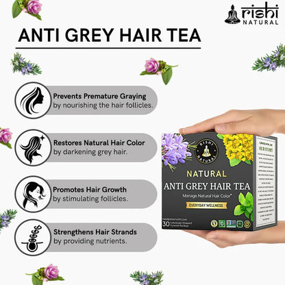 Rishi Natural Anti Grey Hair Herbal Tea - 60 gm