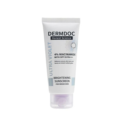 Dermdoc 4% Niacinamide With Spf 50 Pa +++ Brightening Sunscreen - 60 gm