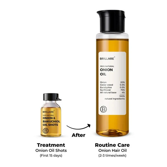 Brillare Onion Hair Oil with the Goodness Of Cedar Wood & Sunflower Oil - 100 ml