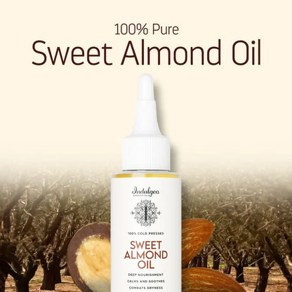 Indulgeo Essentials Cold Pressed Sweet Almond Oil - 100 ml