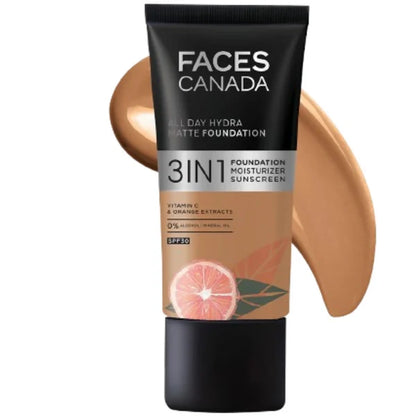 Faces Canada All In One Foundation with SPF 30 - Warm Sand 042 - 18 ml