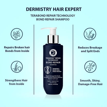 Dermistry Bond Repair & Restore Hair Serum & Shampoo TeraBond Maleic Acid Protein - combo