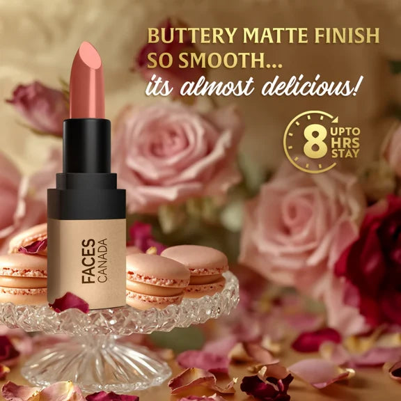 Faces Canada Comfy Matte Velvet Touch Lipstick - Rose Macaron 09 - 4.2 gm