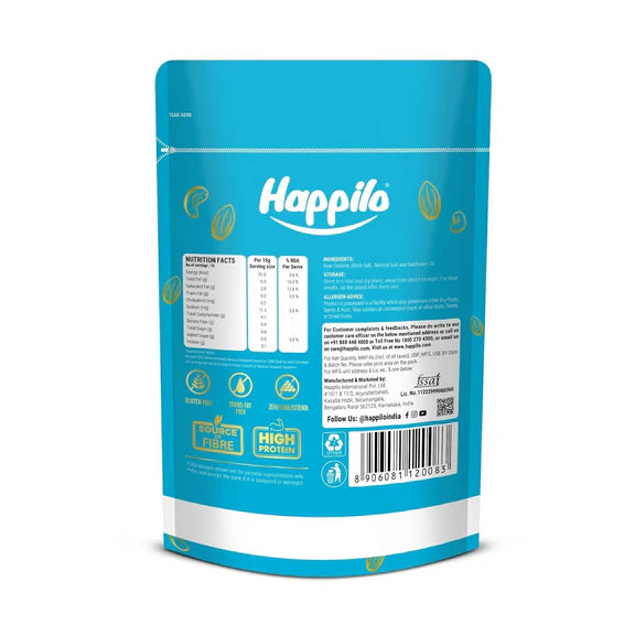 Happilo Premium Roasted and Salted Cashews/Kaju - 200 gm