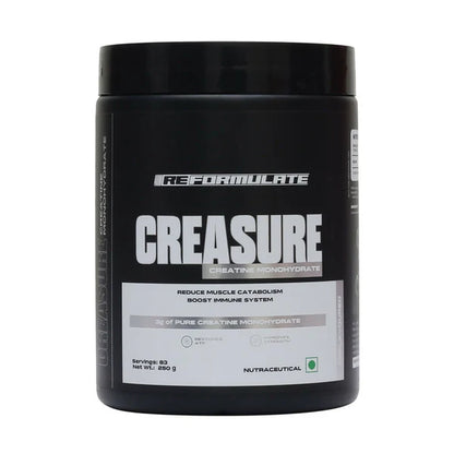 Reformulate Creasure I Creatine Monohydrate I Boost Immune System 3G Of Pure Creatine Nutraceutical - Unflavoured - 250 gm