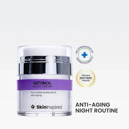 0.1% Retinol Night Cream (50g) | For Anti-Aging & Wrinkle Protection