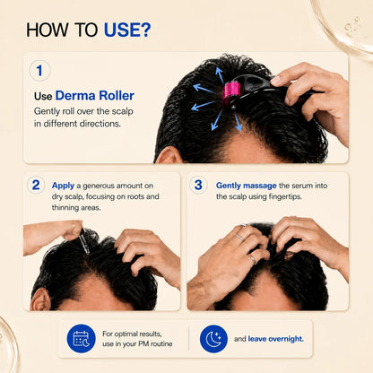 Advanced Hair Growth Serum & Derma Roller