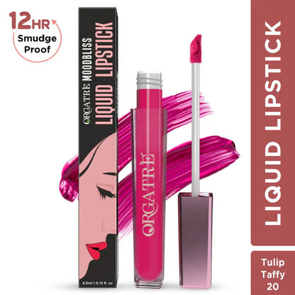 Orgatre Moodbliss Waterproof Glossy Liquid Lipstick - Tulip Taffy - 4.5 ml
