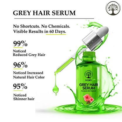 Ivory Natural Grey Hair Serum - Restore Natural Hair Color - 50 ml