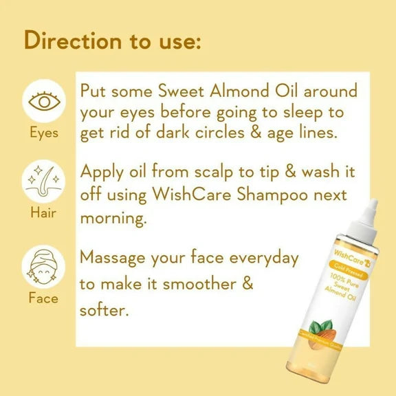 Wishcare 100% Pure Cold Pressed Olive Oil & Badam Rogan Sweet Almond Oil Combo - combo