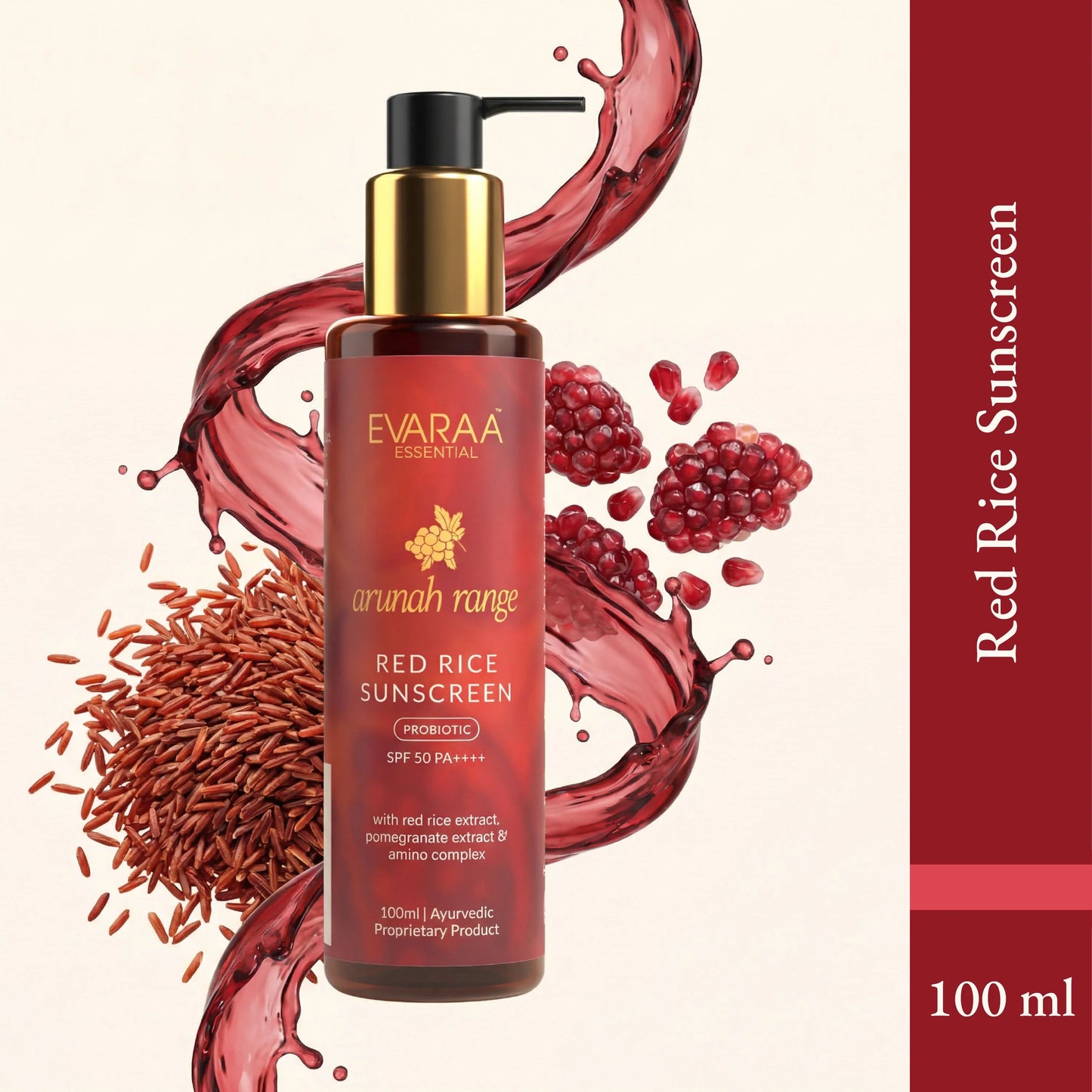 Evaraa Essential Red Rice Sunscreen - 100 ml